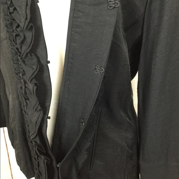 Chico’s Black ruffled jacket, M, beautiful details - Picture 3 of 5